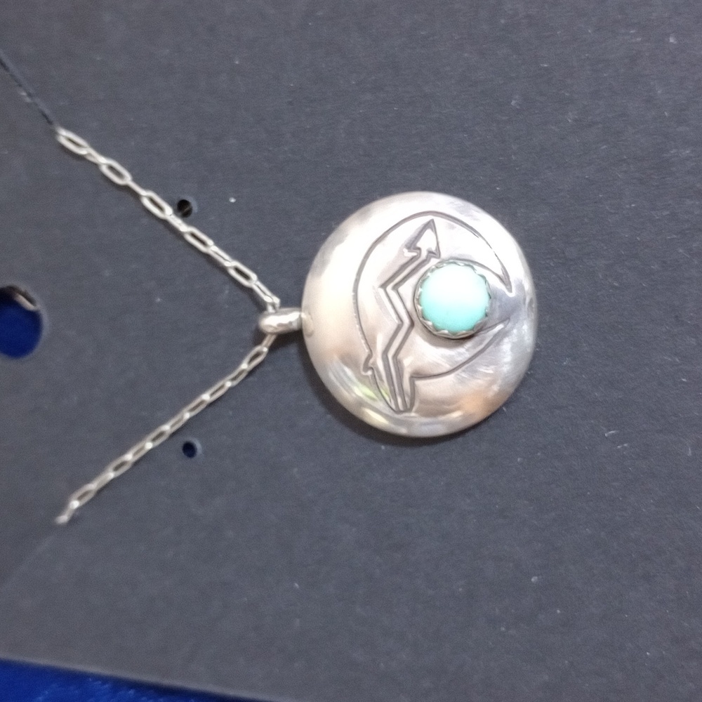 Sterling Silver Spirit Bear With Turquoise Signed